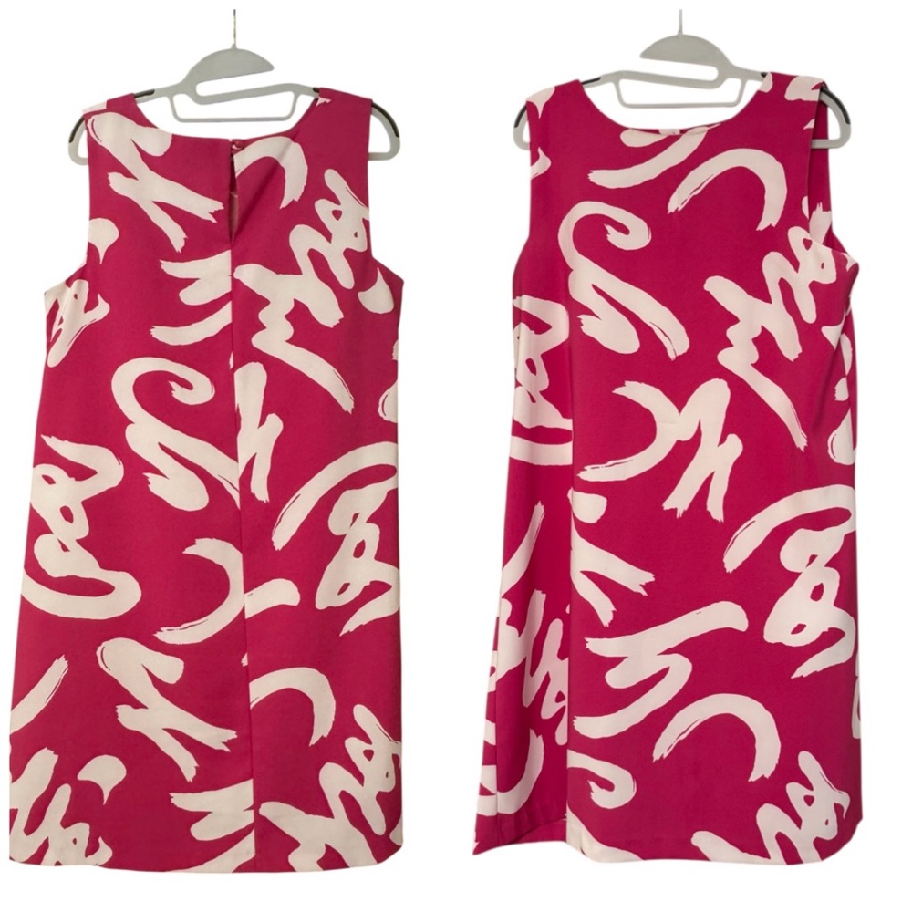 Pink & White Print Dress by Emma & Michelle size 10